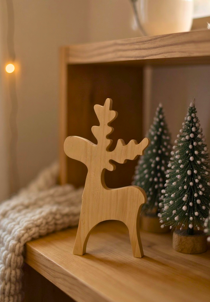 Renne décoratif en bois
