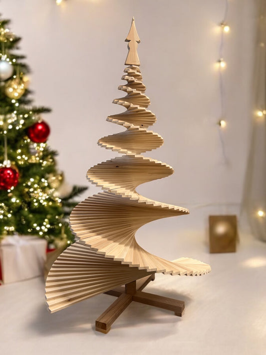 Sapin de Noël en bois artisanal