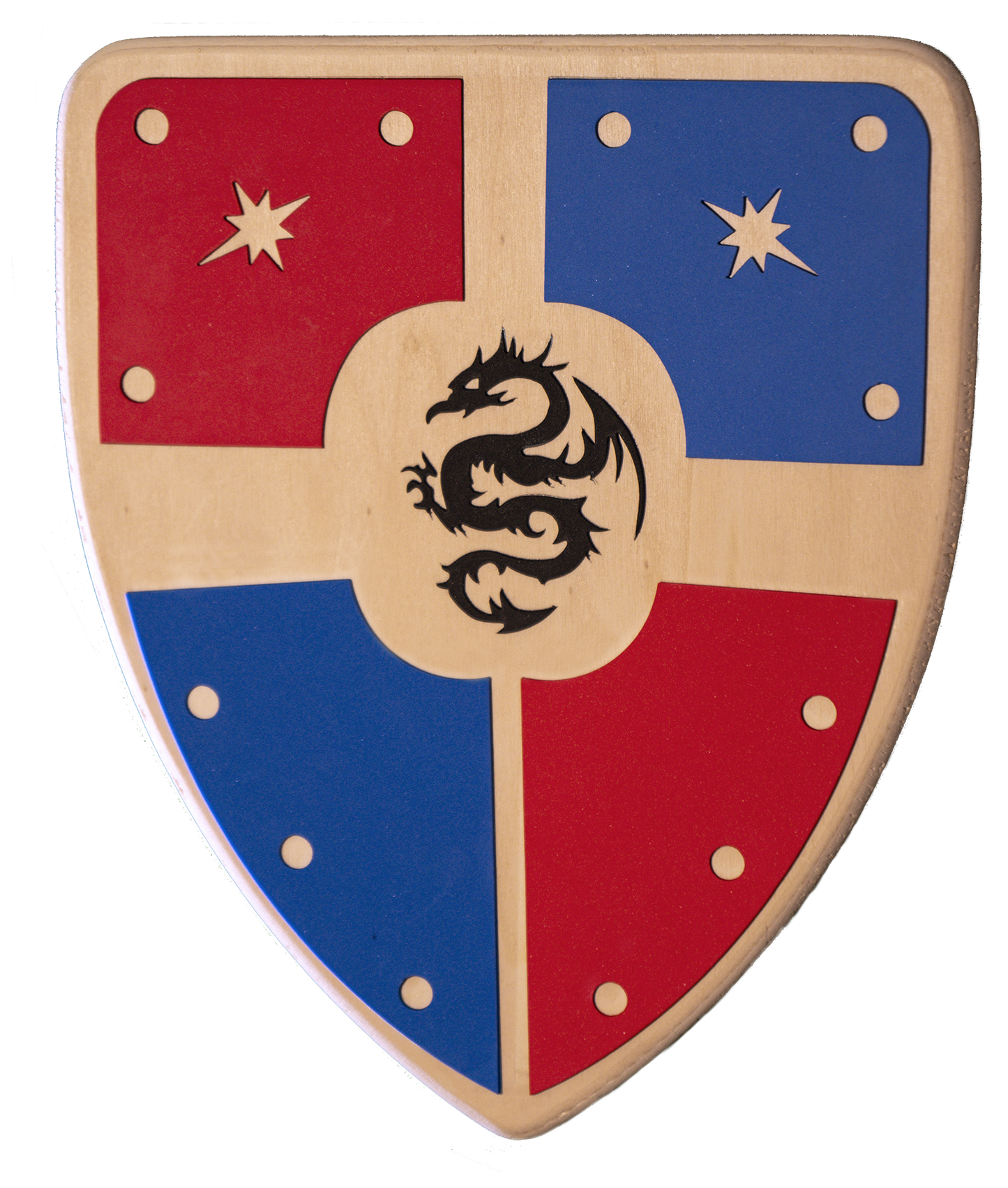 Le Bouclier Ecu Multicolore Bleu et Rouge - N° 14M1